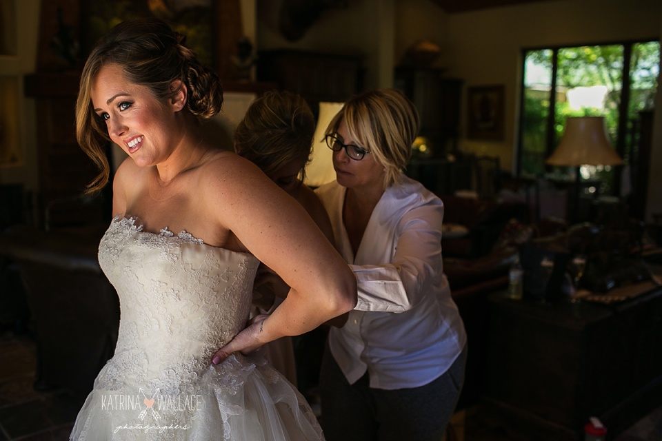 Alexandrea Petznick gets into her Vera Wang wedding gown