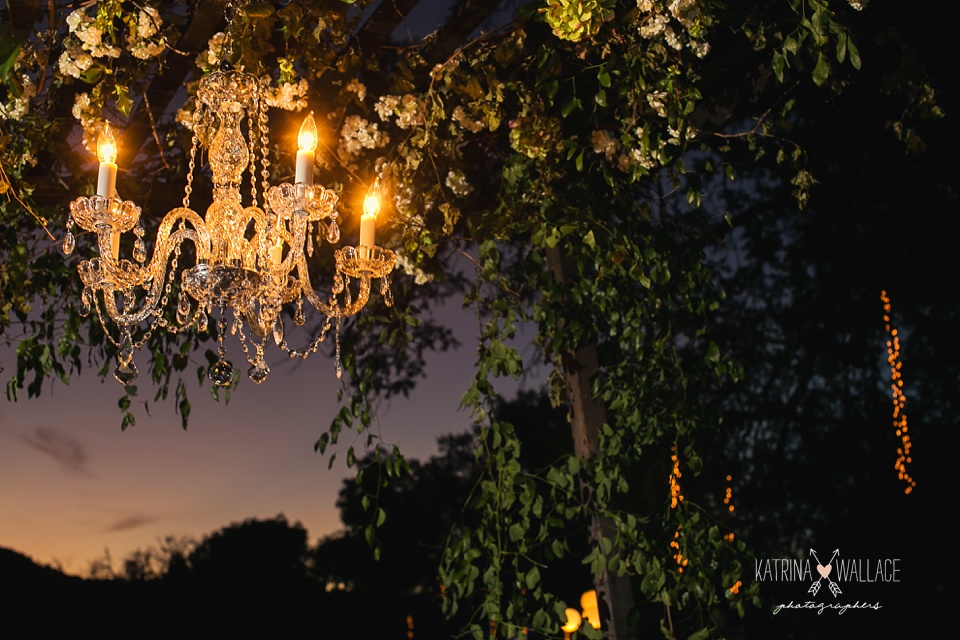 chandelier hanging at an Arizona wedding