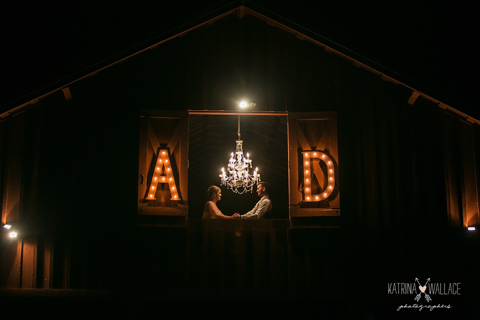 marquee letters at a wedding