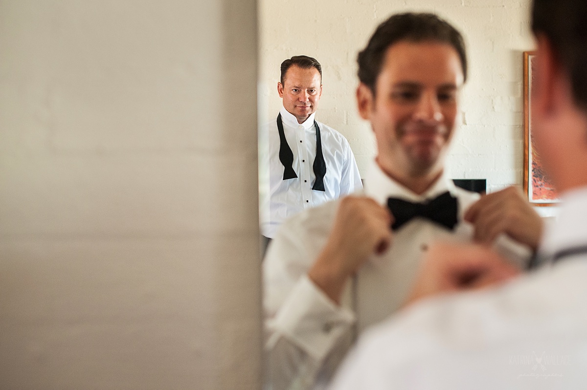 groom gets ready at the Sanctuary Resort