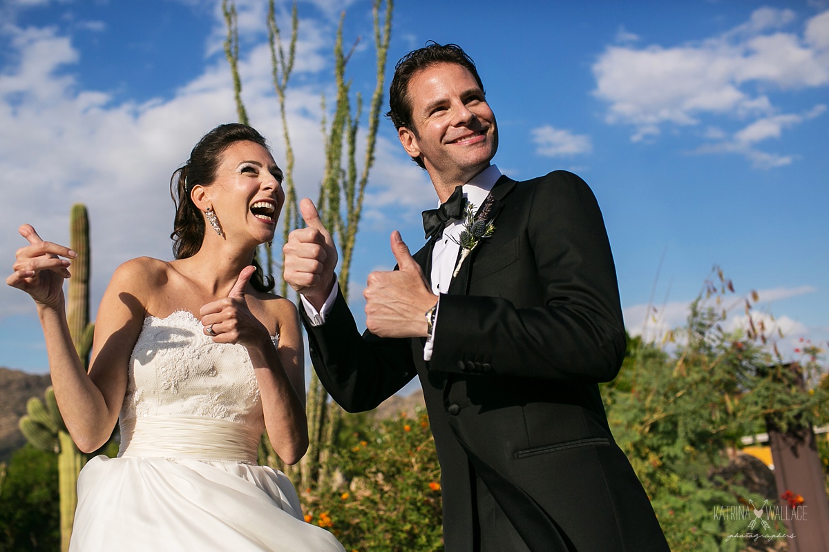 2 thumbs up wedding at Sanctuary Resort