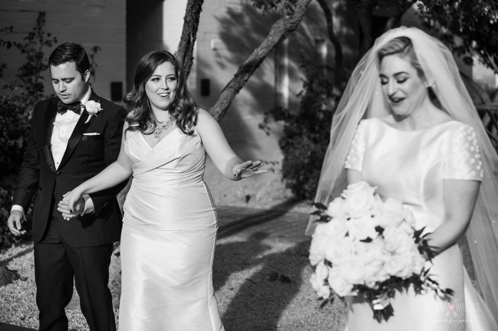 Sanctuary wedding bride and groom first meeting