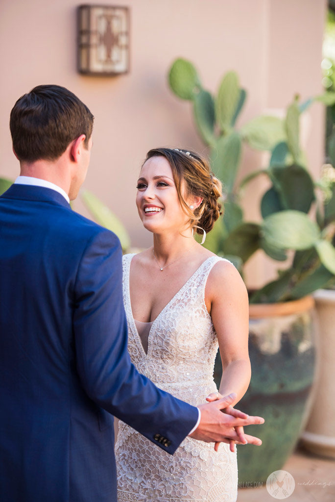 The first meeting for the bride and groom at the Four Seasons Scottsdale