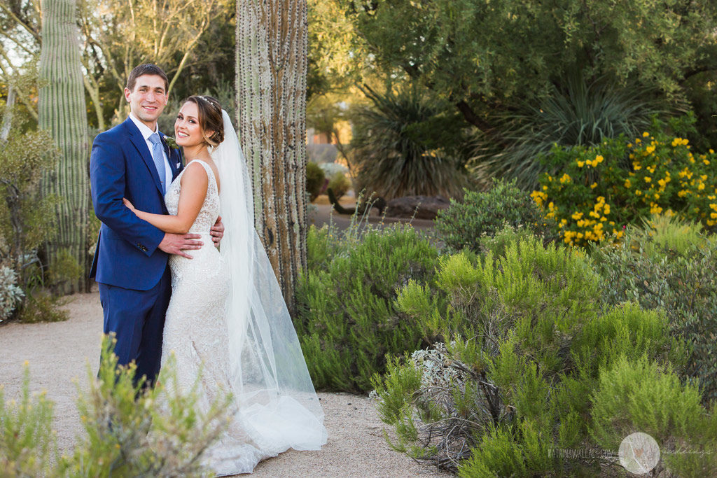 The bride and groom enjoy romantic portraits before the reception.