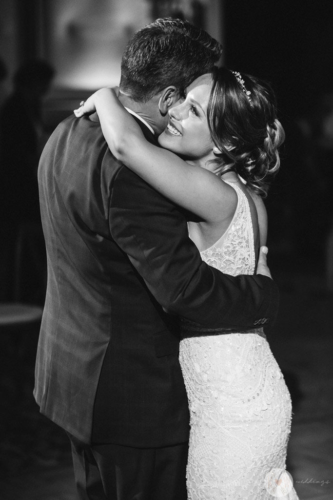 The step-father to the bride offers a thank you to the guests.