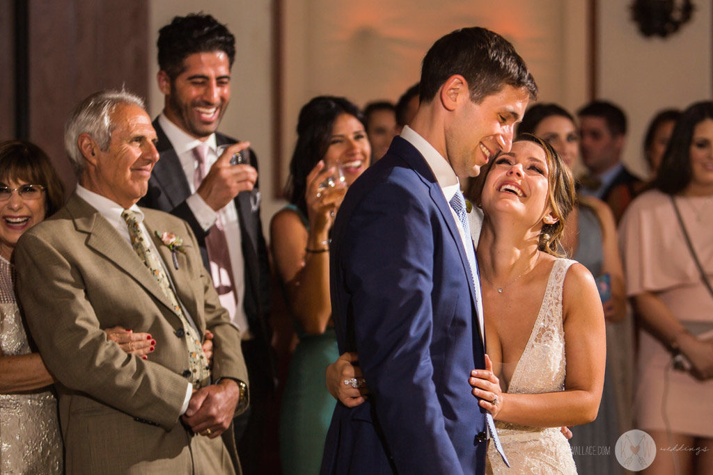 The maid of honor toasts the bride and groom.