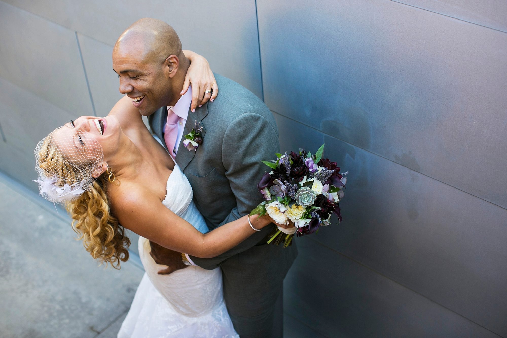Sanctuary Resort wedding photo of a bride and groom laughing